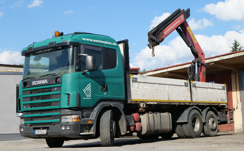 Scania R124 valník s hydraulickou rukou ŽeriavPlus